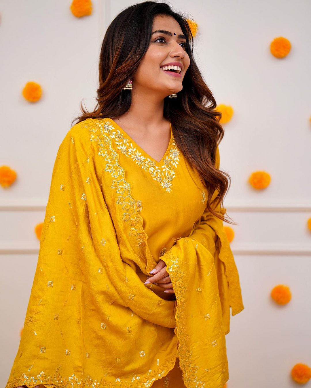 Embroidered Straight Kurti with Pants & Dupatta